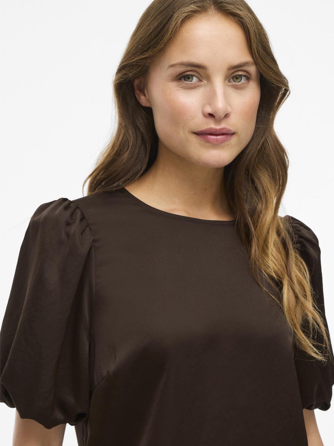 VIELLETTE Top - Coffee Bean - VERO MODA & VILA Bergvik